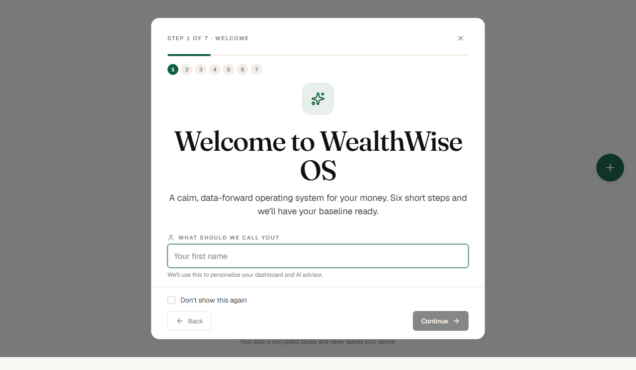 Onboarding step 1: Welcome