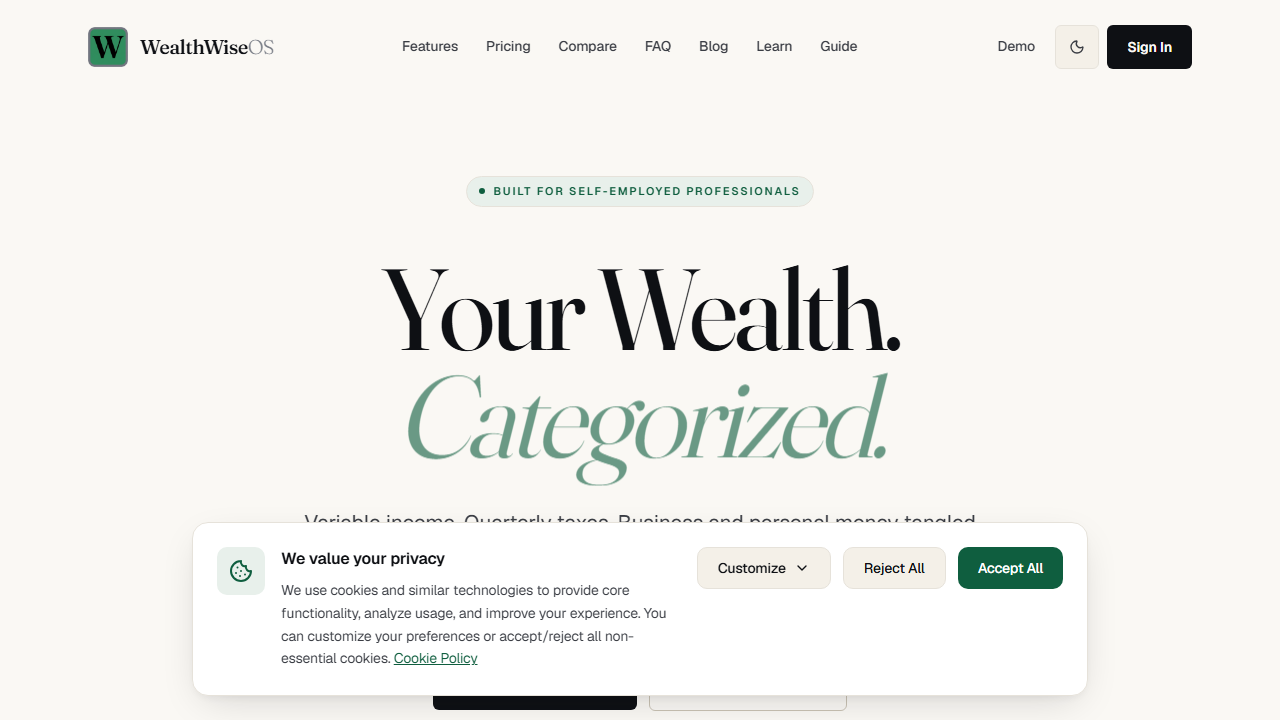 Landing page