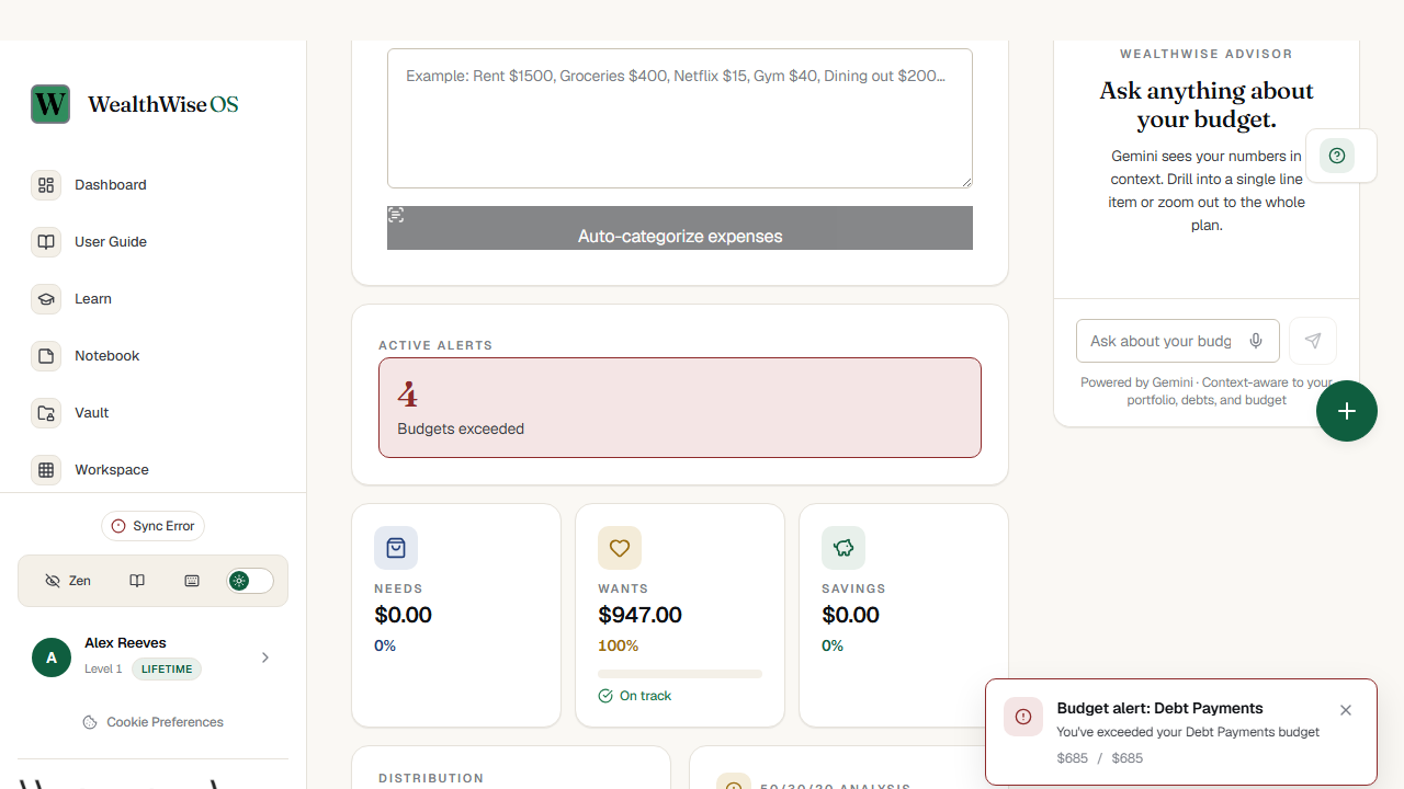 Budget optimizer