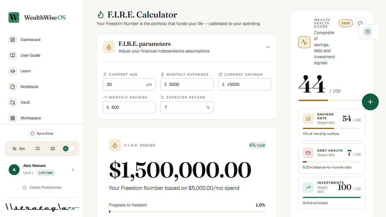 FIRE calculator